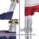 American Flag 3x5 FT Sleeve Banner Style(without Grommets), US Flag fo Outside Outdoor, Embroidered Stars, Sewn Stripes, American Flag Outdoor Heavy Duty