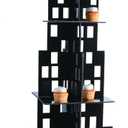 Skyscraper Cupcake Stand (4 Tiers) Superhero Party Supplies - Perfect for Your Superhero, Firefighter, Big City Themed Parties