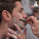 CS-102 Stainless Steel Professional Barber Straight Edge Razor with 100 Lord Single Edge Razor Blades (Silver Metal)