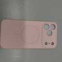 Miracase Magnetic for iPhone 17 Pro Max Case, Compatible with MagSafe, Integrated Silicone Camera Control Cover, 3.0mm Thicken Shockproof Drop Protection Phone Case for 17 ProMax, Sand Pink