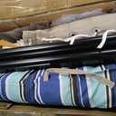 SUNCREAT Double Hammock with Stand Included, Portable Hammock with Stand and Large Pillow, Blue Stripes