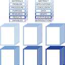 24 Sheets Science Board Supplies 18 Self Adhesive Presentation Science Subtitles & 6 Project Titles Board Sticker for School Office Supplies(Gradient Blue)