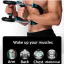 Arm Trainer, Adjustable 20-110lbs Chest Workout Equipment, Portable Arm and Chest Muscle Trainer, Gorilla Bar for Chest Workout, Upper Body Workout Equipment for Men and Women