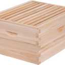 10 Frame Deep Beehive Box,Langstoth Deep Brood Bee Hive Box, Include Beehive Frames and Waxed Foundations