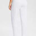 Soothfeel Women's Fleece Lined Joggers Pants High Waisted Water Resistant Thermal Sweatpants Winter Hiking Pants with Pockets (White)