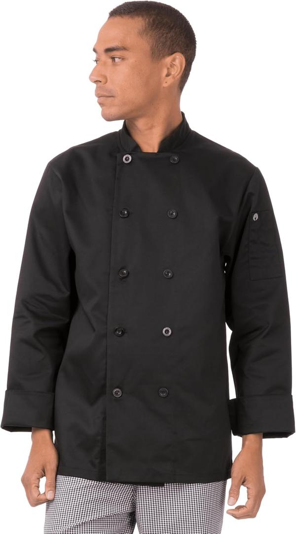 Chef Works Unisex Bastille Chef Jacket (XX-Large, Black)