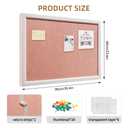 24"x36" Pink Felt Bulletin Board, Framed Pin Board