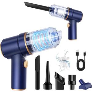 KMM Handheld Car Vacuum Cleaner, 9000PA Vacuum Cleaner & Air Duster, 120W High Power Vacuum Portable Cordless, Hand Held Vacuum Rechargeable with Multi-Nozzles & LED Light for Home, Car, Office