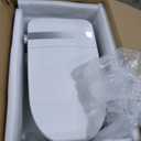 Bazyths Smart Toilet with Foam Shield, Auto Open/Close Lid, Built-in Tank, 12" Rough In, Foot Sensor Flush, Warm Dryer, Heated Seat, Self Cleaning, Comfort Height One-Piece Elongated (ZYS1)