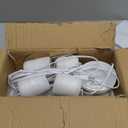 4 Light Plug in Track Lighting Kit, Modern Plug in Ceiling Light Fixture,14.7ft Cord, On/Off Switch, 4 Way Ceiling Spot Lighting, Flexibly Rotatable Light Head (Bulbs Not Included) (White)