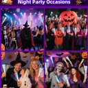 6 Pack Halloween Glow Sticks Fiber Optic Wands Light Up Toys, Glow in the Dark 3 Design Pumpkin, Skull & Ghost Wand with Flashing Modes, Halloween Party Favor for Kids, Trick or Treat,Goodie Bag Gifts