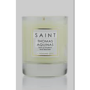 Saint Scented Votive Candle with Prayer, Prayer Coin, and Holy Oil, Soy Coconut Aromatherapy Candle with 15 Hour Burn Time