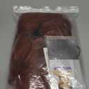 Topcosplay Women Wigs Red Long Wavy Curly Wig Middle Part Full Wigs Synthetic Halloween Costume Wig (Auburn)