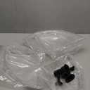 18'' Myard Anti-UV Plastic Universal Bird Seed Catcher Hoop Platform Tray with Drain Holes, Sturdy Pole-Mount Design Fits 0.5-1'' Pole for Bird Feeders Outdoors, Backyard, Garden (Transparent)