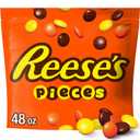 REESE'S PIECES Peanut Butter in a Crunchy Shell, Candy Bulk Bag, 48 oz