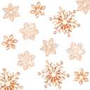 Dilunave 40 Pieces Champagne Christmas Snowflake Ornaments Acrylic Christmas Tree Decorations Crystal Snowflakes Translucent Winter Hanging Ornaments for Xmas Tree DIY Crafts