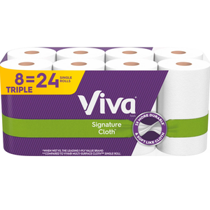 Viva Signature Cloth Paper Towels, 8 Triple Rolls