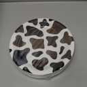 BLUE PANDA 48 Pack Cow Print Paper Plates (9 Inch) for Barnyard Birthday, Farm Animal Party - Cow Baby Shower Supplies (Brown Foil Print)