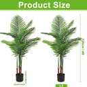 Jexine 4 Pack Artificial Palm Trees 4Ft, Fake Plants Fake Trees Artificial Areca Palm Plants for Outdoor Indoor Faux Tree in Pot for Pool Home Decor Office Housewarming Gift Modern Decoration