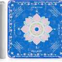 Mahjong Mat for Table 32.4''x32.4'', Rolled Shipping, No Creases Mah Jongg Mat with Carrying Bag for American Mahjong, Poker, Board Games, Card Games & Dominoes - Blue, 32.4 inches x 32.4 inches x 0.11 inches