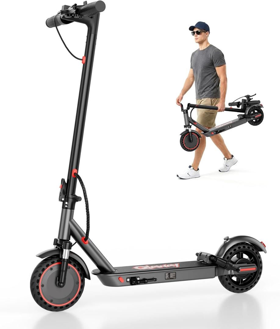 Qlaway 8.5"/10" Electric Scooter for Adults 19 MPH 350W/500W Motor,Four Modes E Scooter 15 Miles Range, Foldable,APP Control
