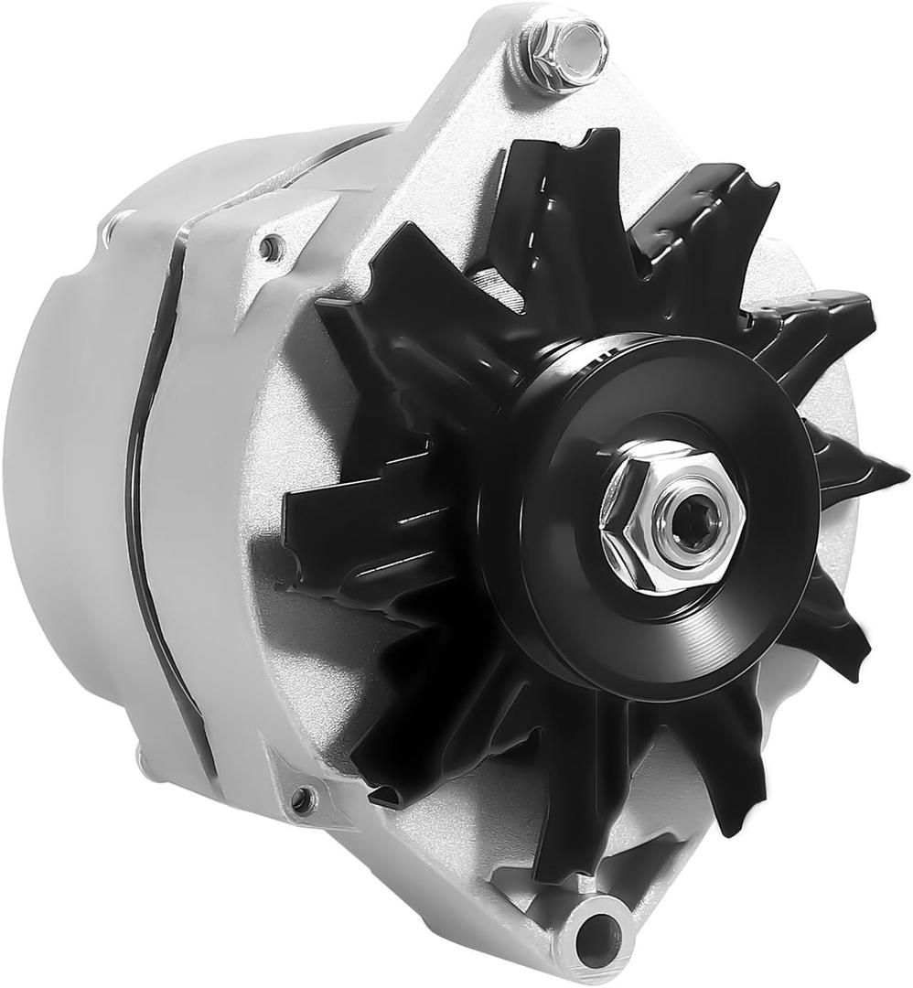 GM 1 Wire Alternator Self Exciting New Delco One Wire 10SI SBC BBC 63A Compatible with Chevy 350 GM Ford Replace# 334-2614 1100125 ADR0325 400-12370 7127SEN
