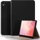 for Samsung Galaxy Tab S11 11 Inch Case 2025, Slim Folio Cover with S Pen Holder, Auto Wake/Sleep, Adjustable Kickstand, Shockproof Hard Shell, Premium Microfiber Leather - Black
