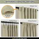 MYSKY HOME Sage Green Living Room Curtains 95 Inches Long Semi Sheer Drapes Light Filtering for Sliding Glass Door Window Treatments Soft Linen Look Country Farmhouse Style, 50" x 95", 2 Pieces