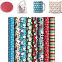 Christmas SublimationTransfer Sheets, 8 Pcs 12"x 12" Plain Color Pre-Printed Sublimation Paper for Heat Press Mug, DIY T- Shirts, Coasters