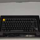 LEMOKEY P1 HE 75% Wireless Custom Mechanical Gaming Keyboard with Gateron Double-Rail Magnetic Switches Knob Version, QMK 2.4 GHz Bluetooth 5.2 RGB Backlight Compatible with Mac Windows Linux-Black (Shine-Through-Black)