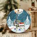 10 x Funny Cat Ornament 2025, White Elephant Gift  Holiday Decoration with Kitten in Santa Hat Watching Santas Sleigh  Cute Pet Lover Gift  Rustic Farmhouse Xmas Tree Keepsake