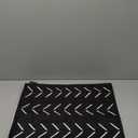 Set of 2 Black Pillow Covers 18 x 18 inches Boho Aztec Polyester Blend Square Decorative Throw Pillow Covers for Sofa Couch Bed Decor