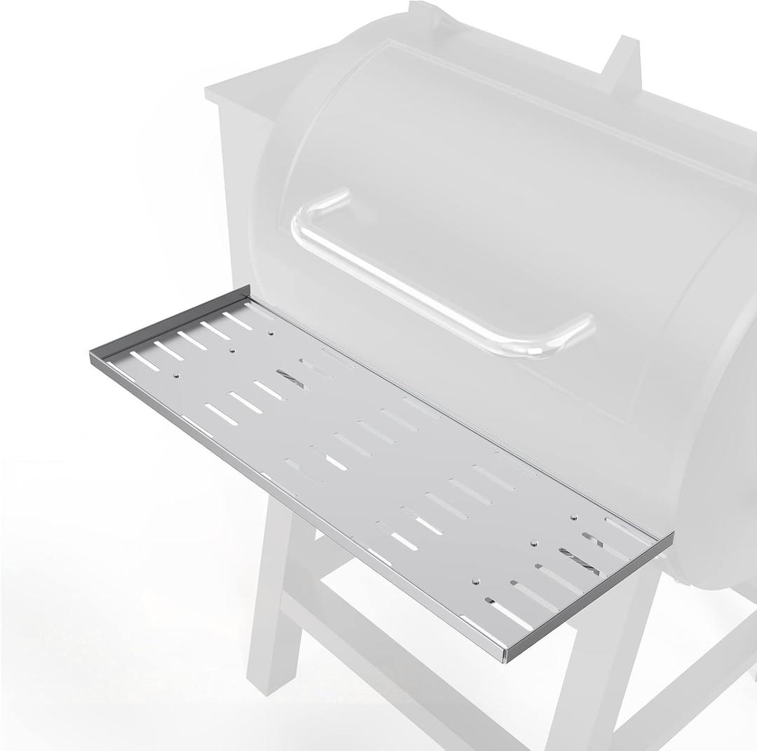 BBQ-PLUS Folding Shelf for Pit Boss 700 Classic Pellet Grill,Stainless Steel Front Folding Shelf Grill Accessories for Pit Boss with Screws,26-1/2 x 9-1/2 Inches (For 700 Series)