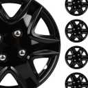 SCITOO 4-Piece 14-Inch Black hubcaps, universally Adaptable to Cars, Trucks, SUVs, Simple to Mount, Elegant Design, rustproof