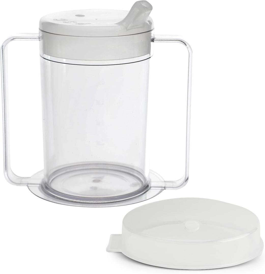 Providence Spillproof 12oz Adult Sippy Cup with Handles - Independence Sip Cups for Adults with Limited Mobility - Handicap Cups for Elderly Care - Made in the USA - PSC 50 - 1 Pack