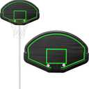 Basketball Backboard Replacement, 2 Holes Backboard for Basketball Hoop for 16ft Trampoline, 27.4in x 17.9inches Fan Shaped Back Board Replacement