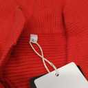 Tanming Womens Cardigan Sweaters Soft Chunky Knit Top Short Sleeve Button Loose Outerwear Sweater (Large, Red)