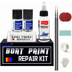 Marine Paint for Aluminum Boats - Fiberglass Boat Repair Kit Quick-Dry Deck Paint for Scratches, Chips, and Gelcoat Repair