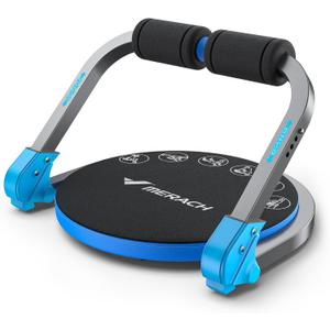 MERACH Ab Machine, Sit Up Exercise Equipment with 3 Adjustable Resistance Levels, Automatic Rebound Ab Crunch Machine for Core Workout, Ab Workout Equipment for Stomach