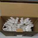 Minetom Snowflake Christmas String Lights with 6 Drops - 9ft 100 Mini Bulb Icicle Lights with Hooks, Plug-in Connectable Hanging Lights for Christmas Home Indoor Outdoor Wedding Holiday Dcor