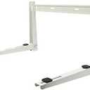Outdoor Wall Mounting Bracket for Ductless Mini Split Air Conditioner Heat Pump Systems, Compressors & HVAC Systems, Heavy Duty, Universal, White, Galvanized Steel