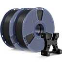 Official SUNLU PETG Filament 1.75mm, 2kg(4.4lbs) 3D Printer Filament Bundle, Strong Toughness, Better Layer Adhesion, Dimensional Accuracy +/- 0.02mm, Black+Black