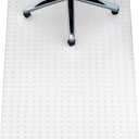 NINJA Easy Glide Office Chair Mat for Carpet Floors, Strong Slip Resistant Under Desk Floor Protector, Stay in Place Plastic Computer Mats for Rolling Work and Gaming Chairs, 32.5x48 Inch, Clear