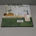 VEELIKE Pastel Beige Peel and Stick Backsplash Subway Stick on Back Splash Tiles for Kitchen Bathroom 6 Sheets Self Adhesive Waterproof Ceramic Wall Tile Stickers for Kitchen Laundry Room 12''x12''