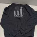 USA Flag Patriotic American Gift Faith Over Fear Prayer Pullover Hoodie, Black, S