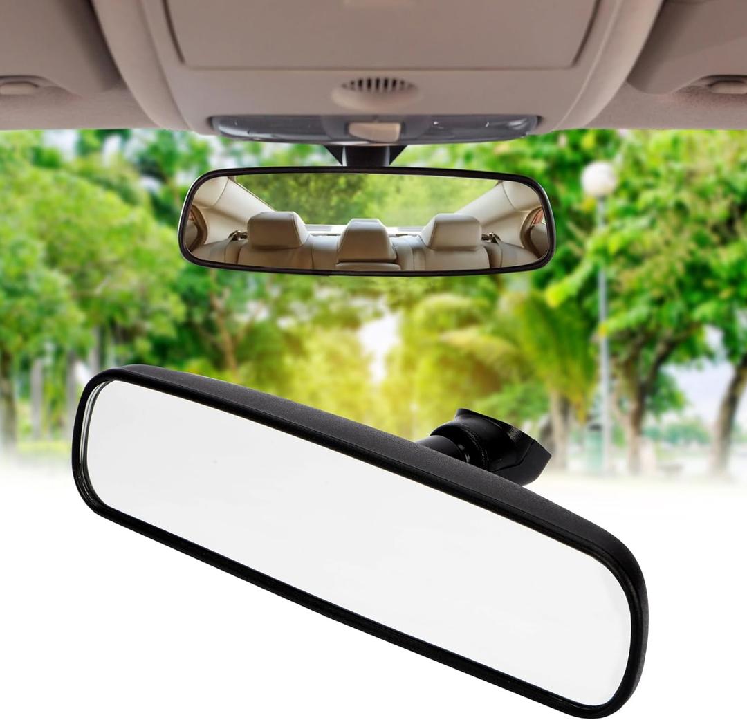 Interior Rear View Mirror Compatible with Nissan Rogue Altima NV1500 NV2500 NV3500 Frontier Tiida Sentra Titan Fairlady 350Z etc, Wide Rear View Mirror Replacement 96321-2DR0A, Car Accessories