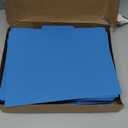 Smead Interior File Folder, 1/3-Cut Tab, Letter Size, Sky Blue, 100 per Box, Expandable File Folders for Filing Cabinet