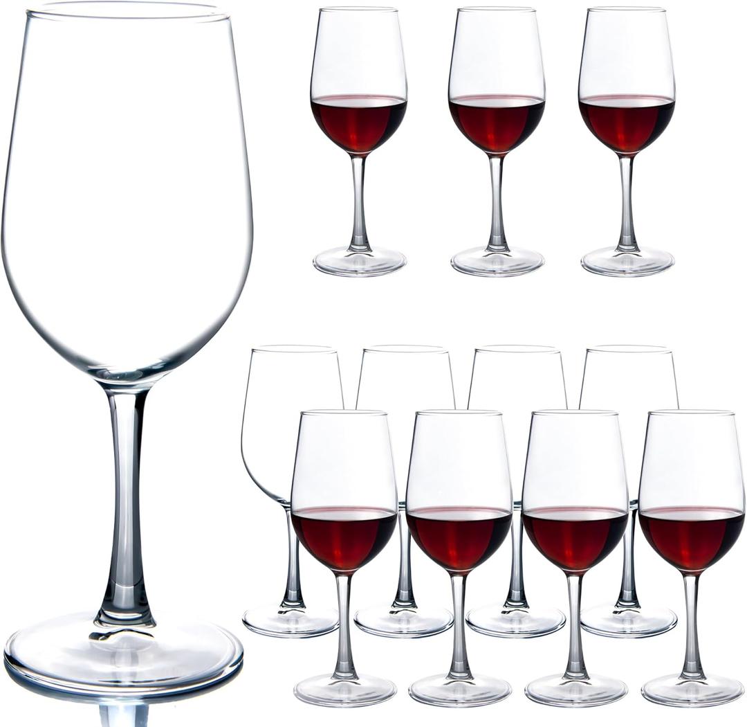 C CREST Durable and Stylish 11.2oz Red Wine Glassware - Set of 12 - Classic Design for Party and Wedding