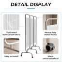 Portable Medical Privacy Screen, Medical Privacy Screen on Wheels, Rolling Medical Room Divider for Hospitals Clinics Bedrooms Beauty Salon (White, 4 Panel)