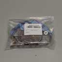 EXPAWLORER Dog Collar and Leash Set - Embroidery Pawprints Plaid Dog Collar and Dog Leash Set, Bow Tie and Bandana Dog Collar, Adorable Collar and Leash for Dogs Cats Outdoor Walking, Blue M